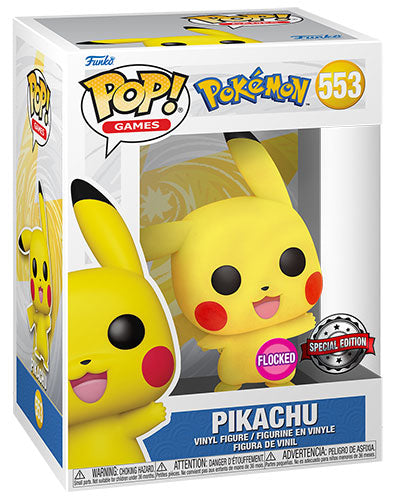 Funko Pop! Pokémon - Pikachu (Waving) Flocked