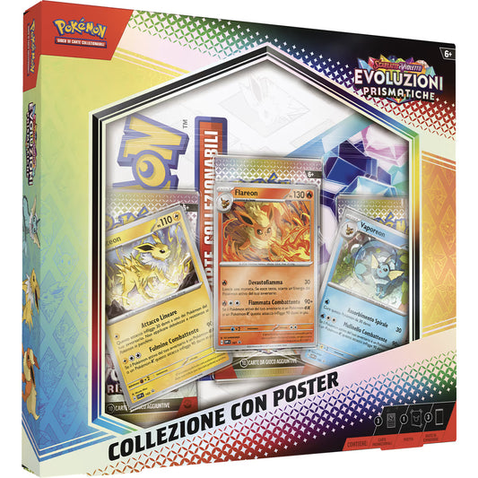 Pokemon Collezione con poster Evoluzione Prismatiche